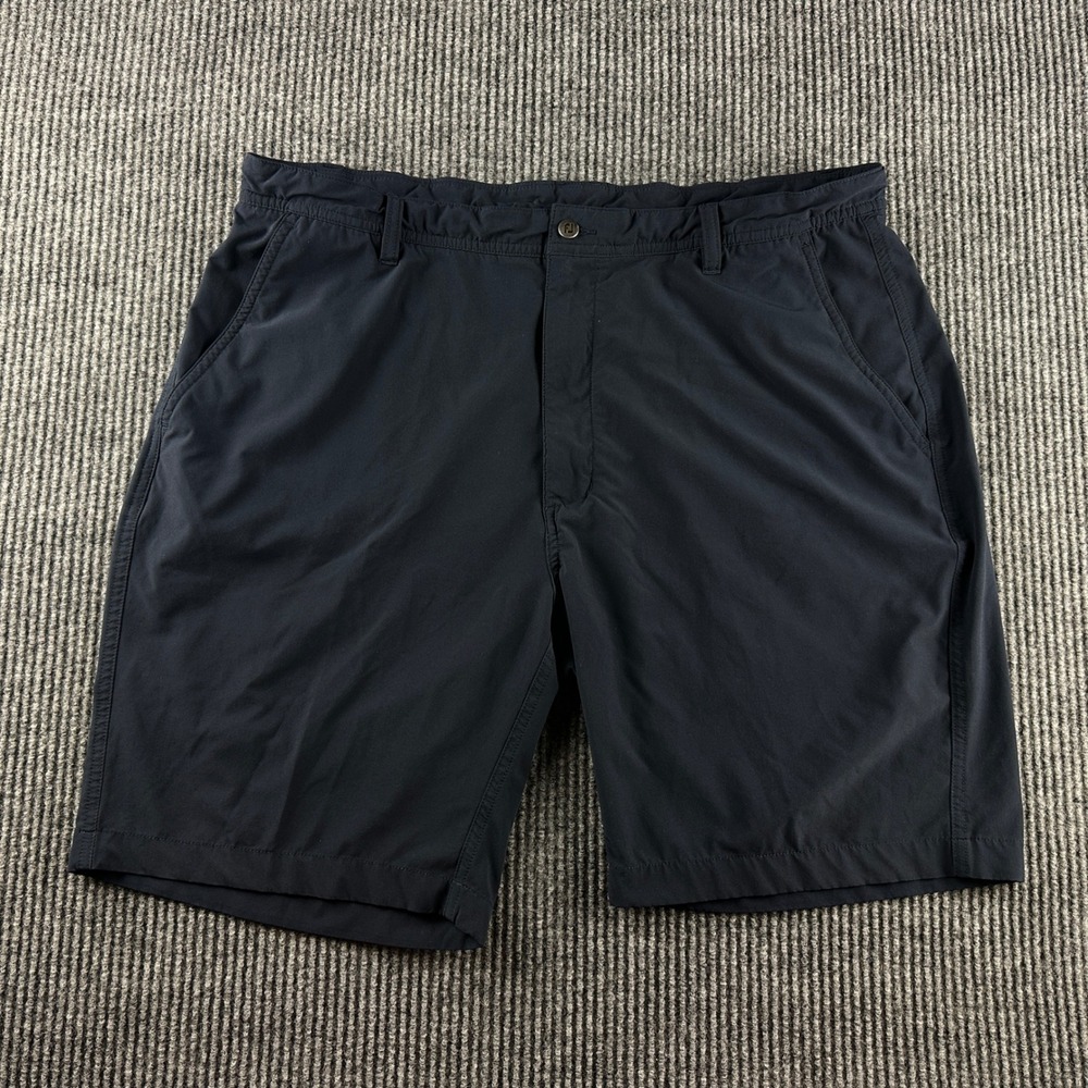 FootJoy Mens Navy Blue Performance Golf Shorts Size 38 Stretch FJ Logo
